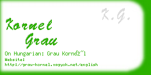 kornel grau business card